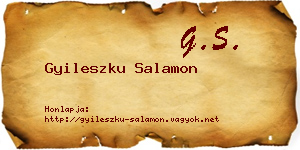 Gyileszku Salamon névjegykártya